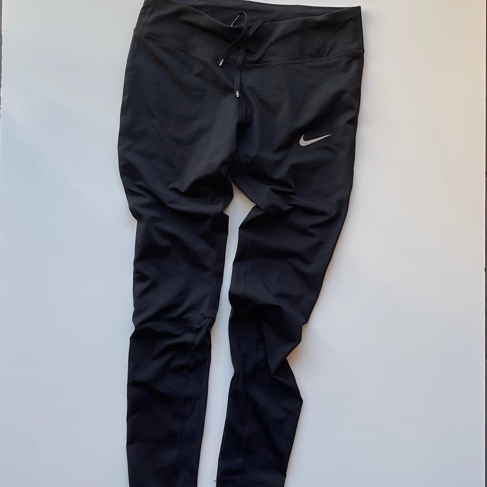 Womens Nike Dri Fit Black Athletic Leggings Size M Stretch